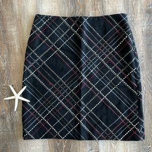 Dana Buchanan Skirt Embroidered Wool